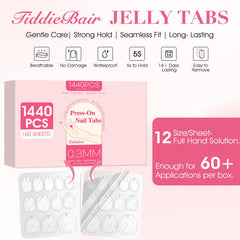 TiddieBair sheet array displaying 12 sizes to match every nail bed