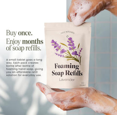 Tidy Kitchen recyclable-style packaging emphasizing reduced plastic waste
