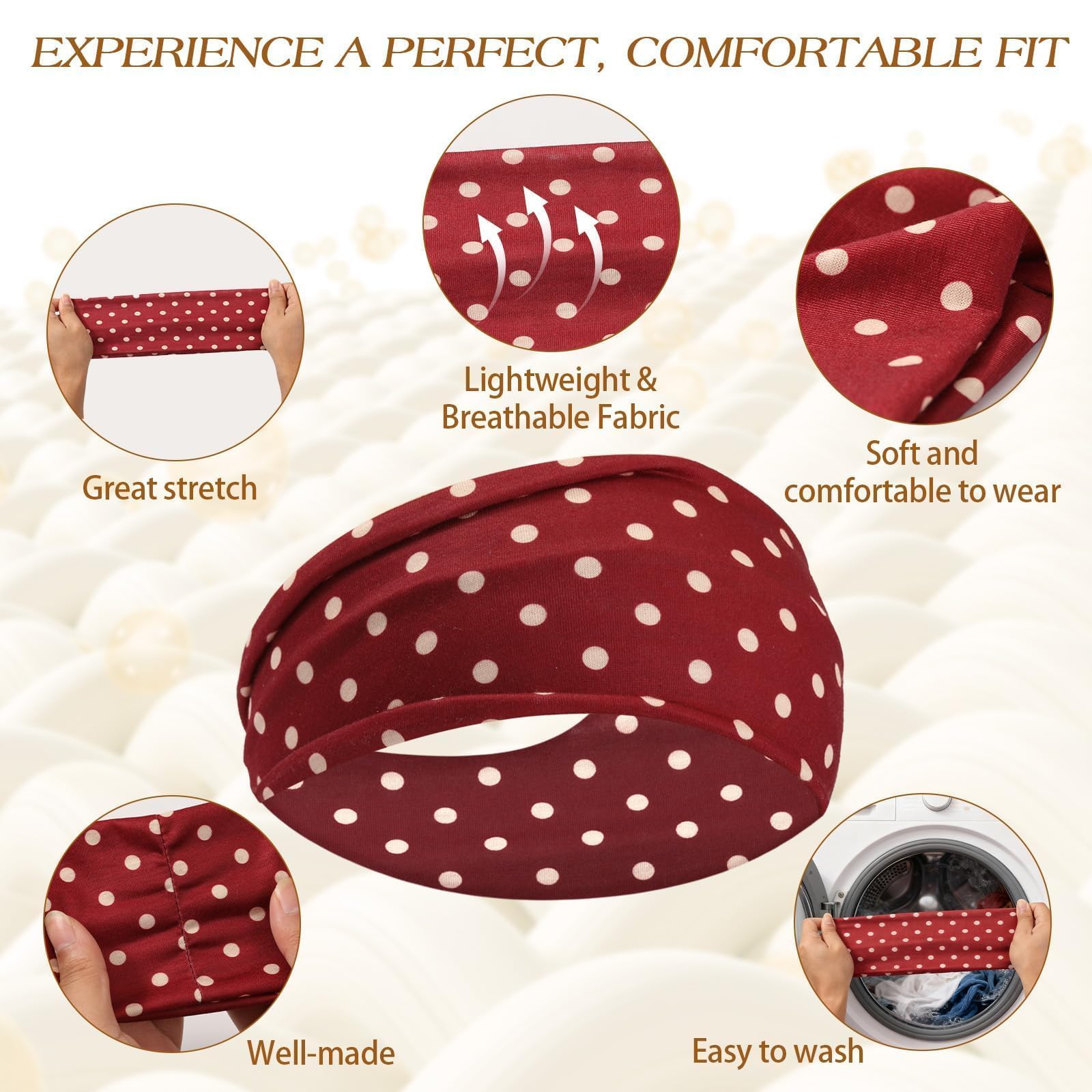 Tiefebene headband seam detail illustrating gentle edges for less tug