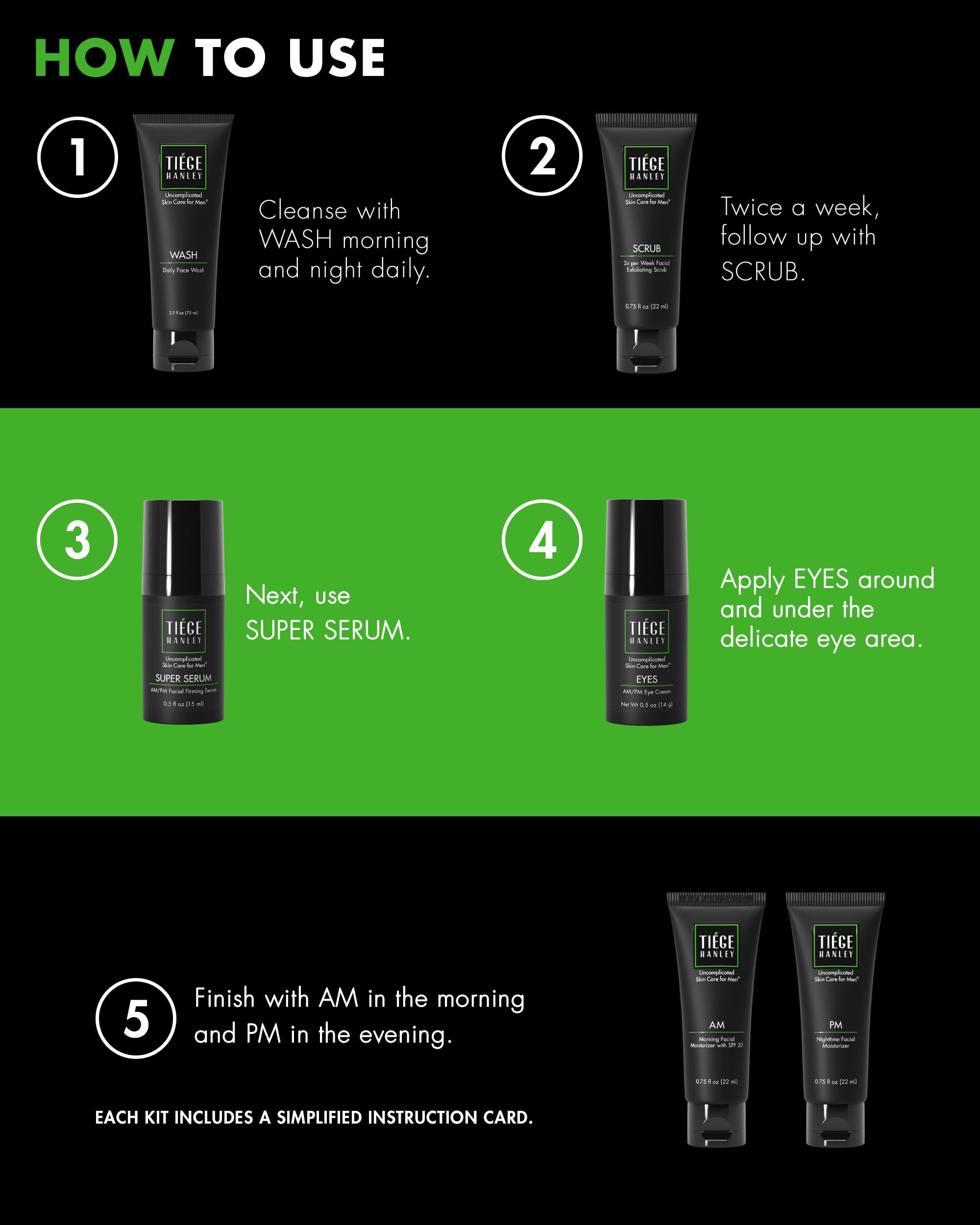 Tiege Hanley applying eye cream on hand to hydrate delicate skin