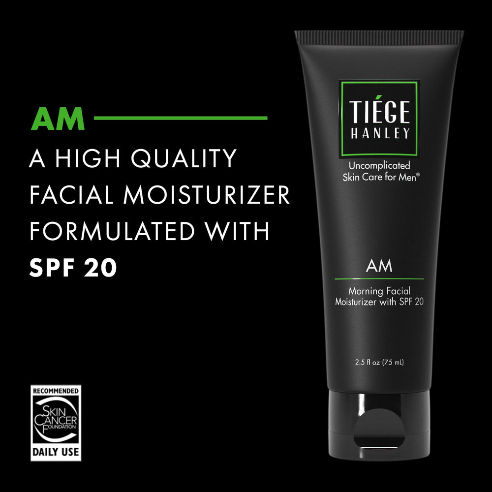 Tiege Hanley cream texture close-up illustrating lightweight feel and fast absorption benefit