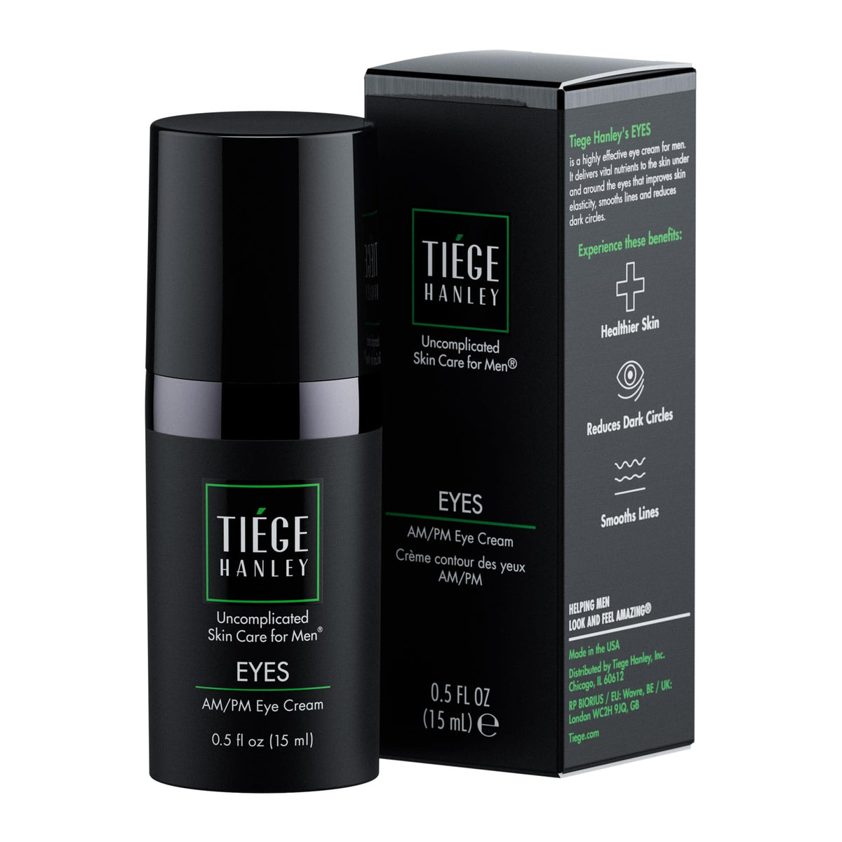 Tiege Hanley front packaging showing product and compact size for travel