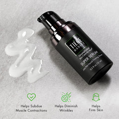 Tiege Hanley serum texture close-up illustrating lightweight, fast-absorbing formula