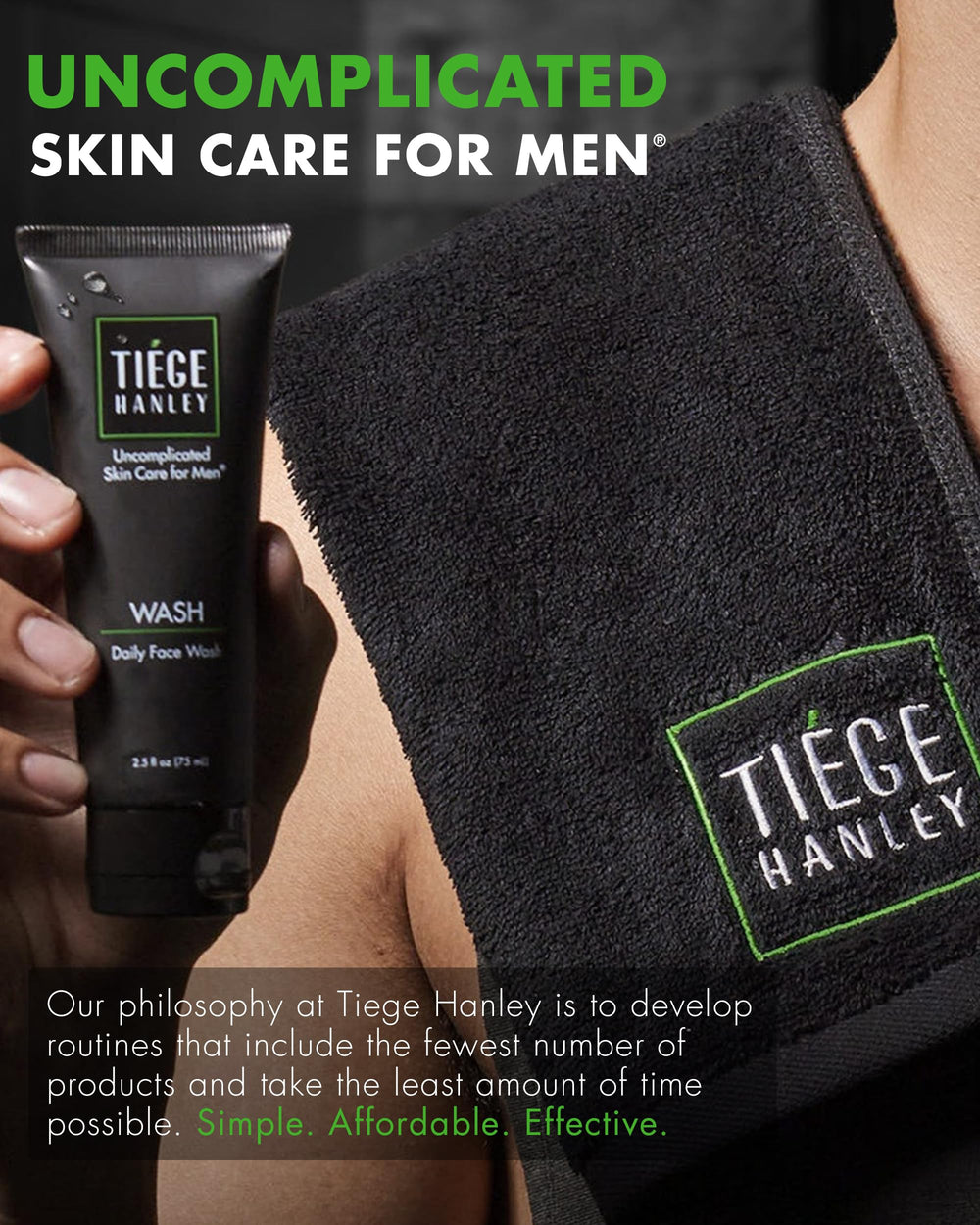 Tiege Hanley travel kit beside passport showing compact, portable sizes
