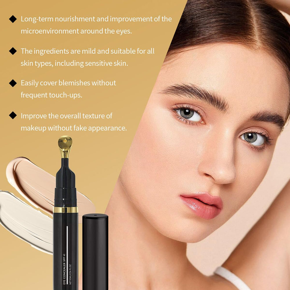 Tiejdhr application under eye showing concealment and brightening