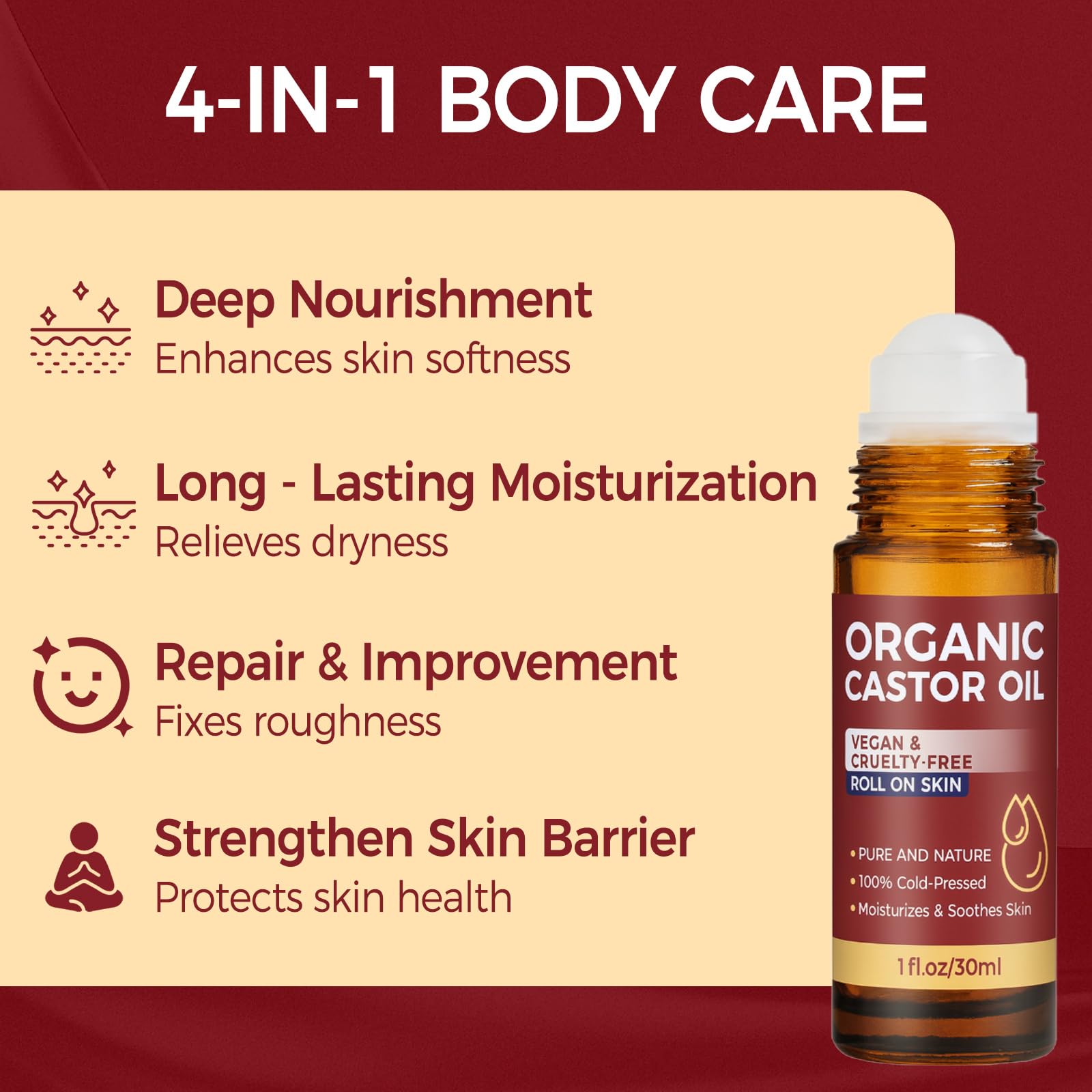 Tiepetly application on hand with roller delivering targeted moisturization