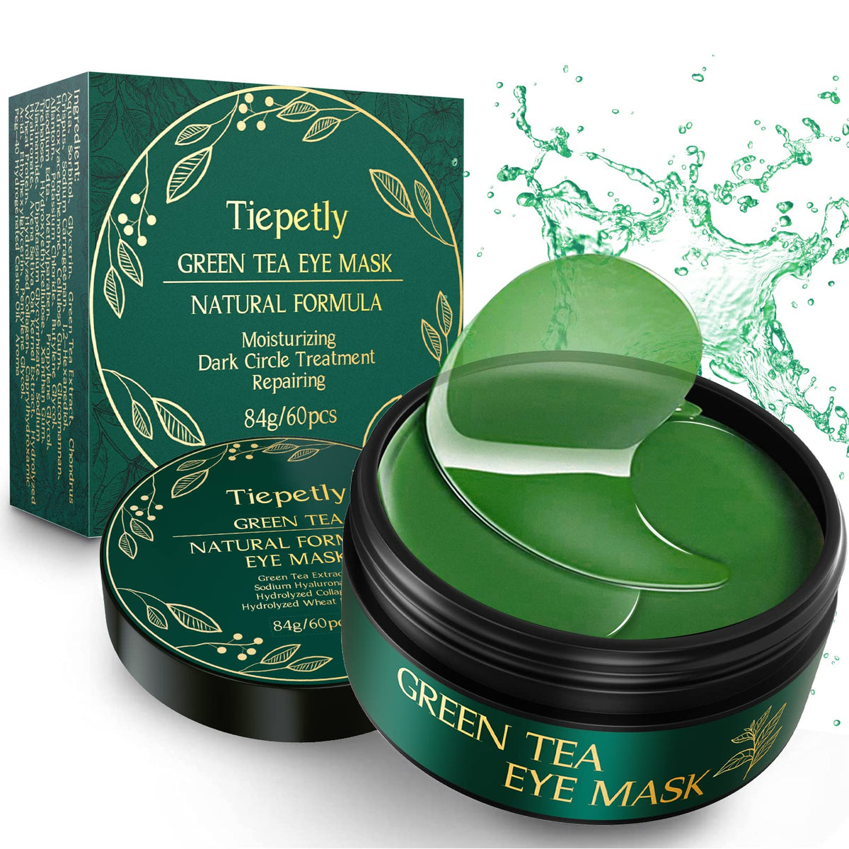 Tiepetly packaging front showing 60 patches and hygienic spoon for convenience