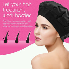 Tifara Beauty cap being worn during reading showing cordless convenience benefit