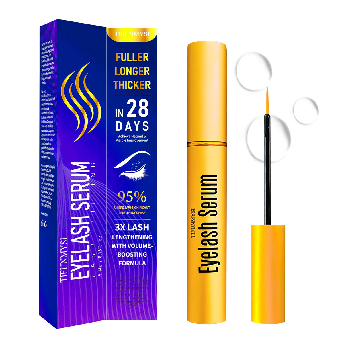 TIFUNMYSI front packaging showing 5ml bottle and label benefits