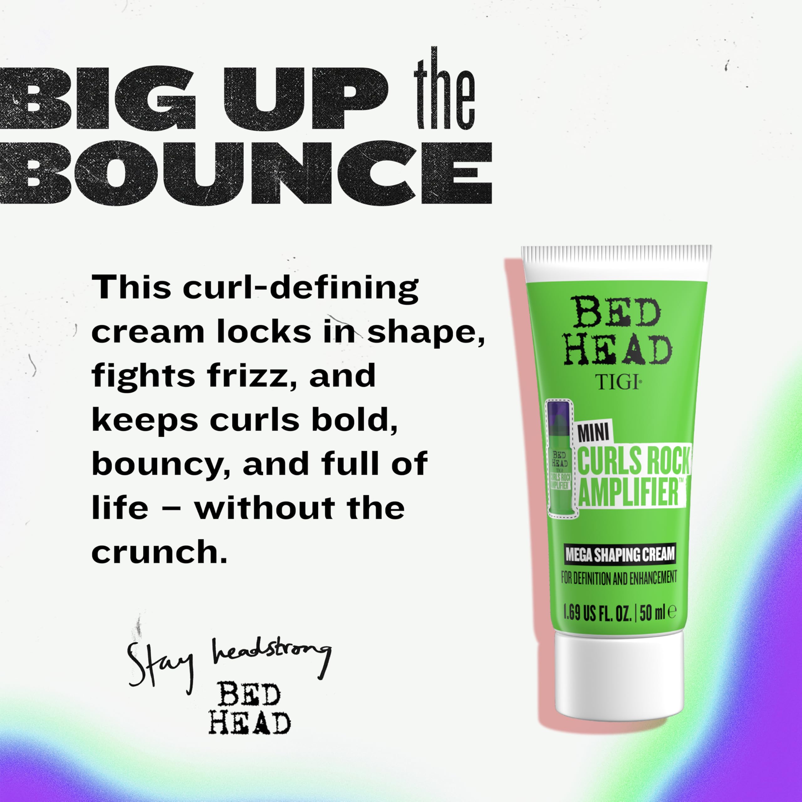 TIGI Bed Head cream texture close-up displaying lightweight, non-greasy formula
