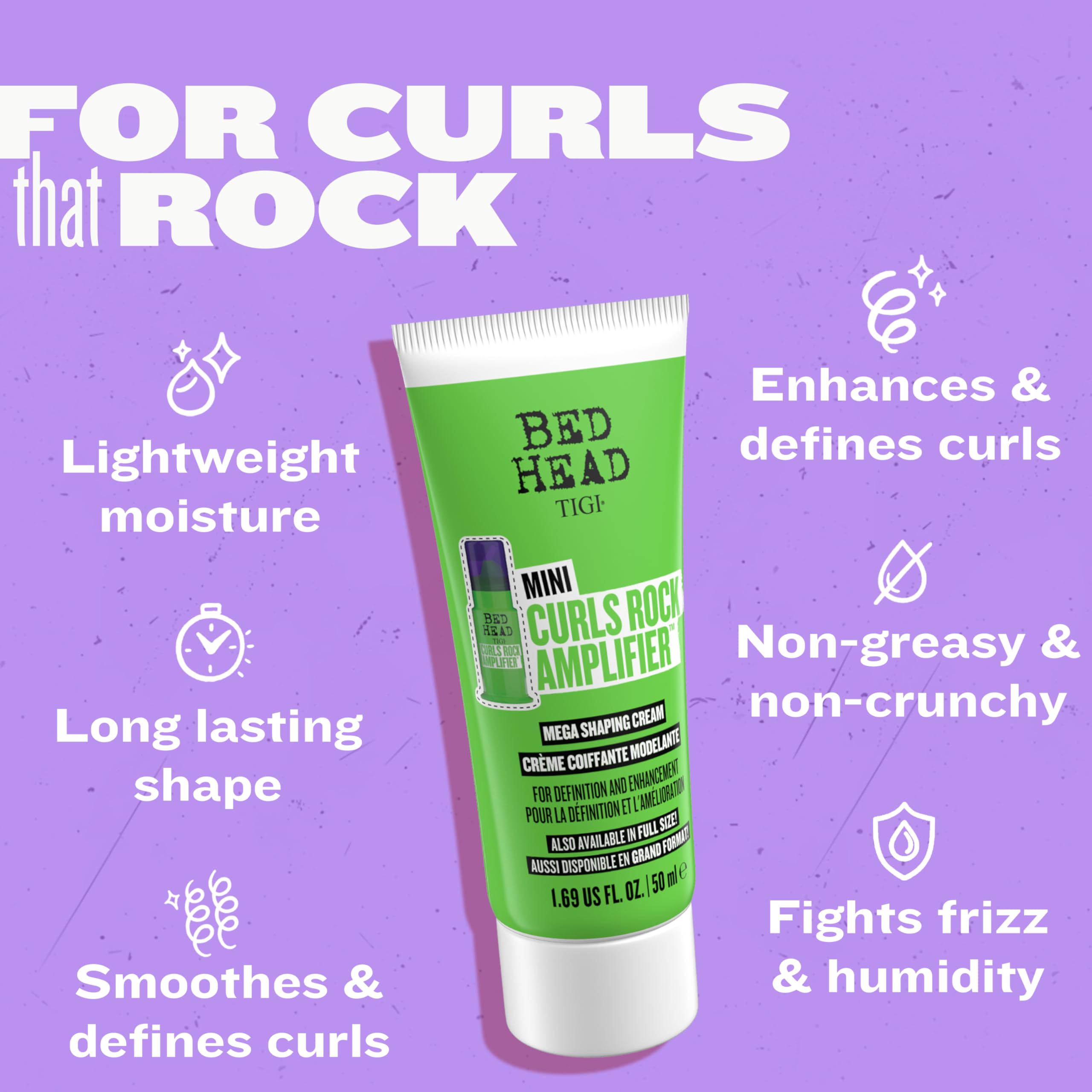 TIGI Bed Head travel mini inside a pouch for easy carrying and on-the-go styling