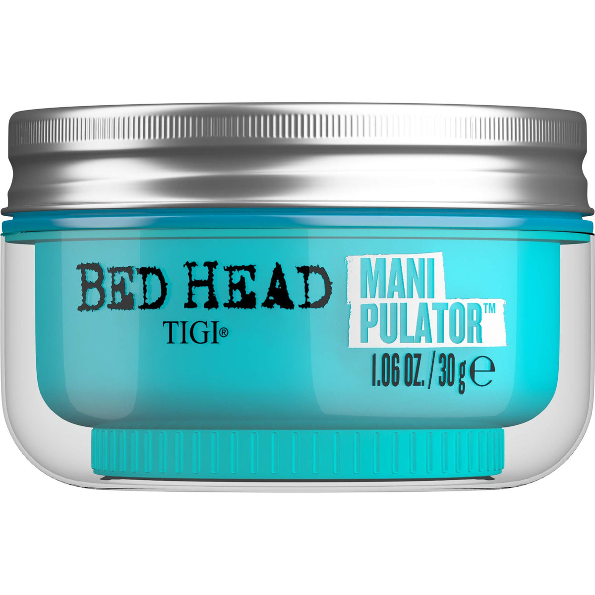 TIGI Bed Head jar front view showing label and travel-size benefit