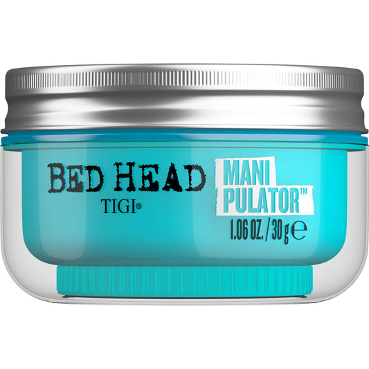 TIGI Bed Head jar front view showing label and travel-size benefit