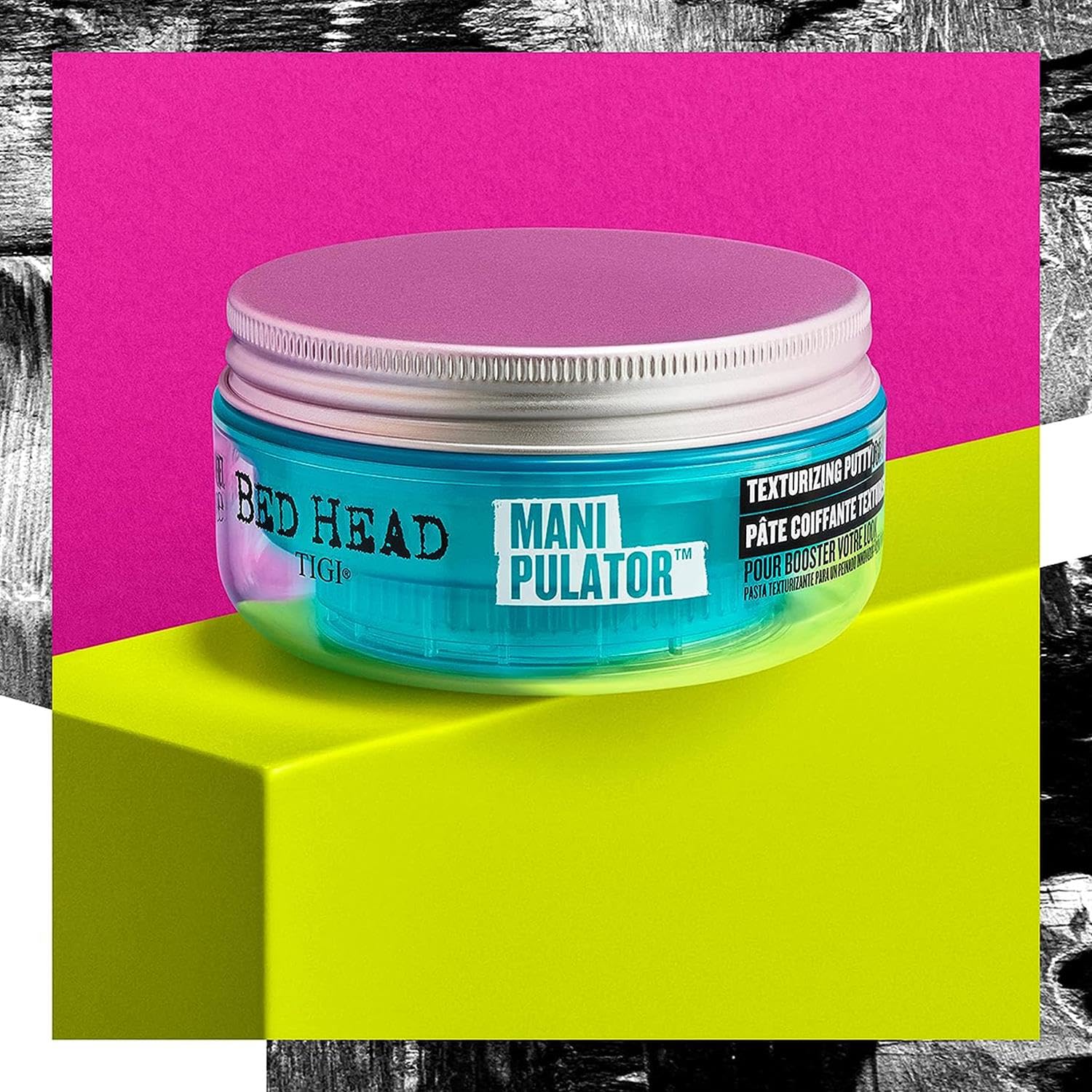 TIGI Bed Head paste on hand ready to apply for control