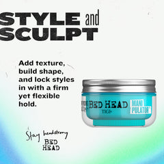 TIGI Bed Head putty close-up texture showing creamy, workable consistency