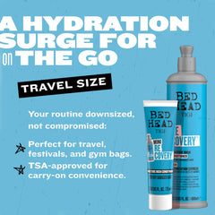 TIGI Bed Head travel conditioner cap and nozzle preventing leaks