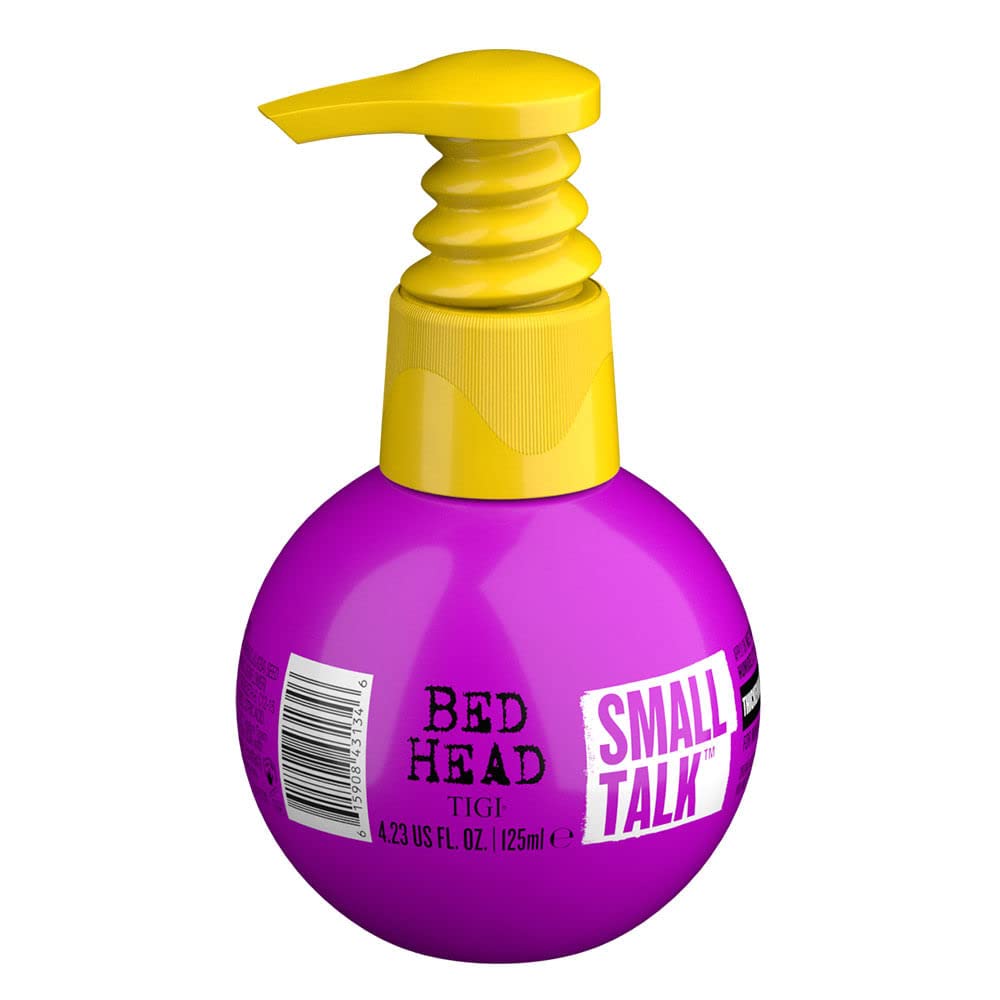 TIGI Bed Head Small Talk Mini front packaging showing compact bottle and label benefits
