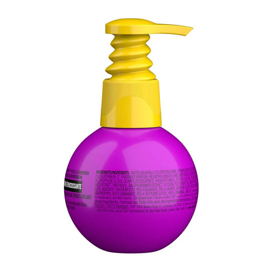 TIGI Bed Head Small Talk Mini held in hand to show size and travel-friendly convenience