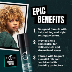 TIGI Catwalk cream texture closeup highlighting smooth formula for defining curls without crunch