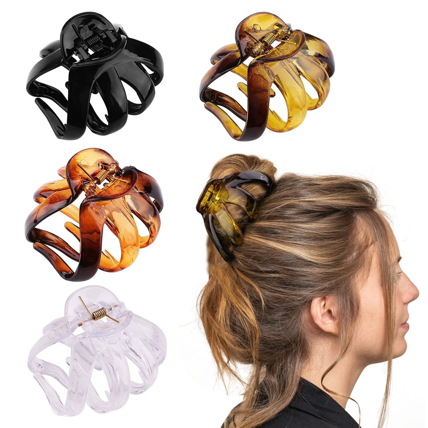 Tihebax front packaging set showing four clips and neat styling benefit