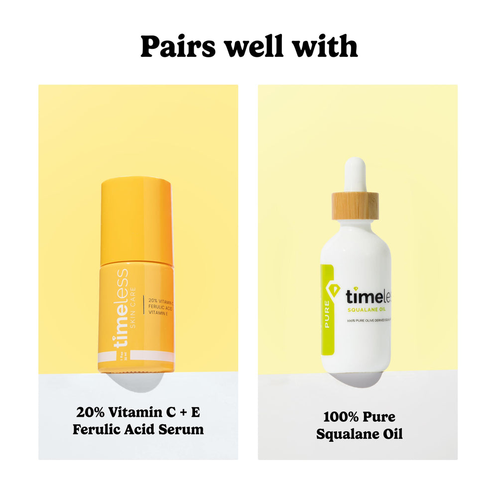 Timeless Skin Care serum on bathroom shelf in lifestyle setting inspiring routine consistency
