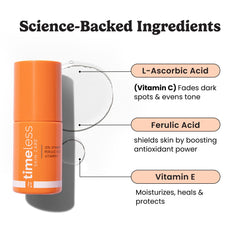 Timeless Skin Care dropper dispensing serum highlighting precise application