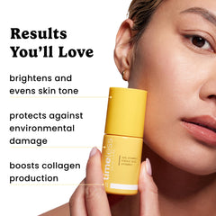 Timeless brand ingredient label, emphasizes 20% vitamin C and antioxidants