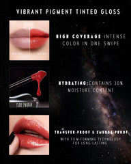 TIMEPHORIA lips wearing 13 Berrion sheer ombré showing blendable, wearable color benefit