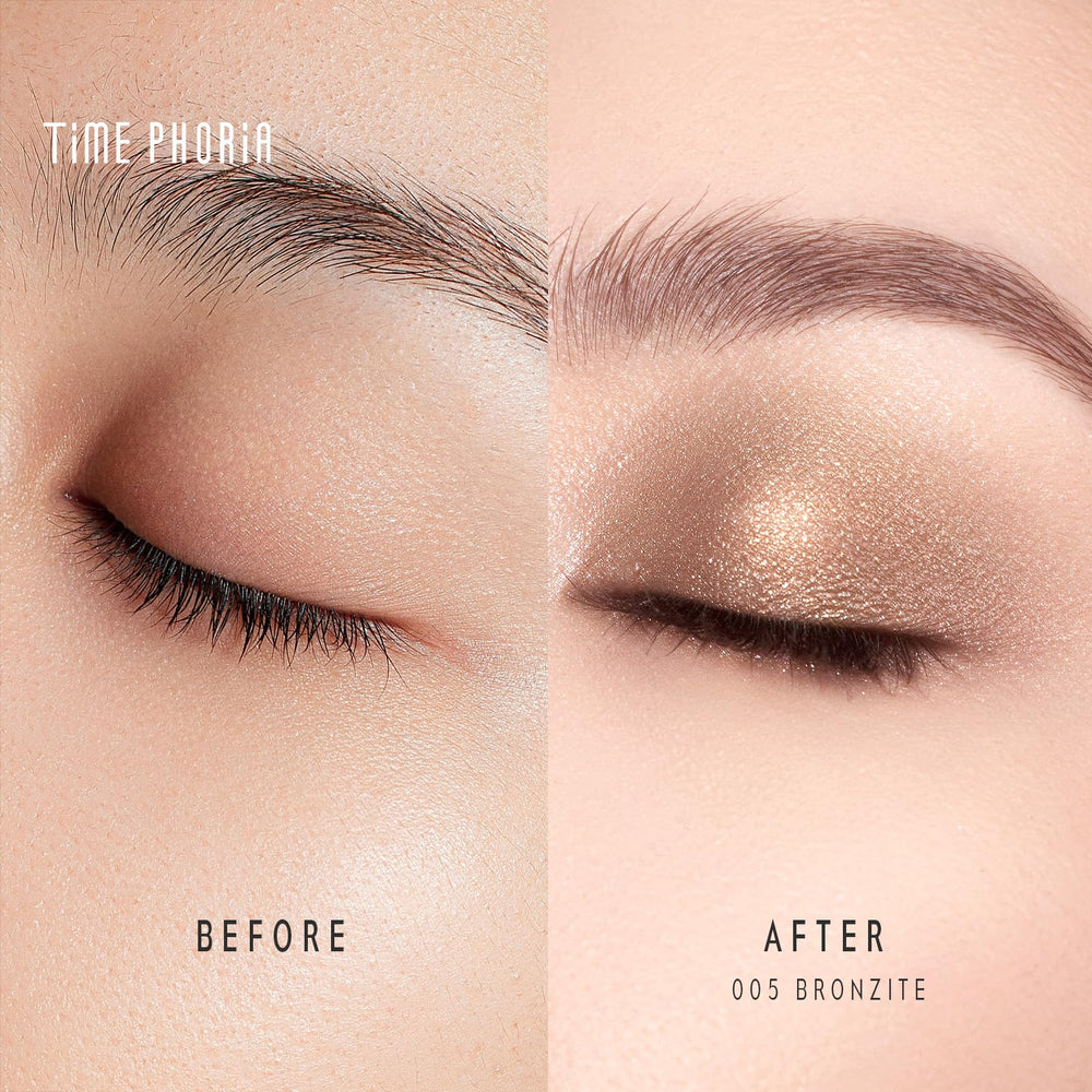 TIMEPHORIA Bronzite texture close-up showing jelly-to-shine finish and smooth glide
