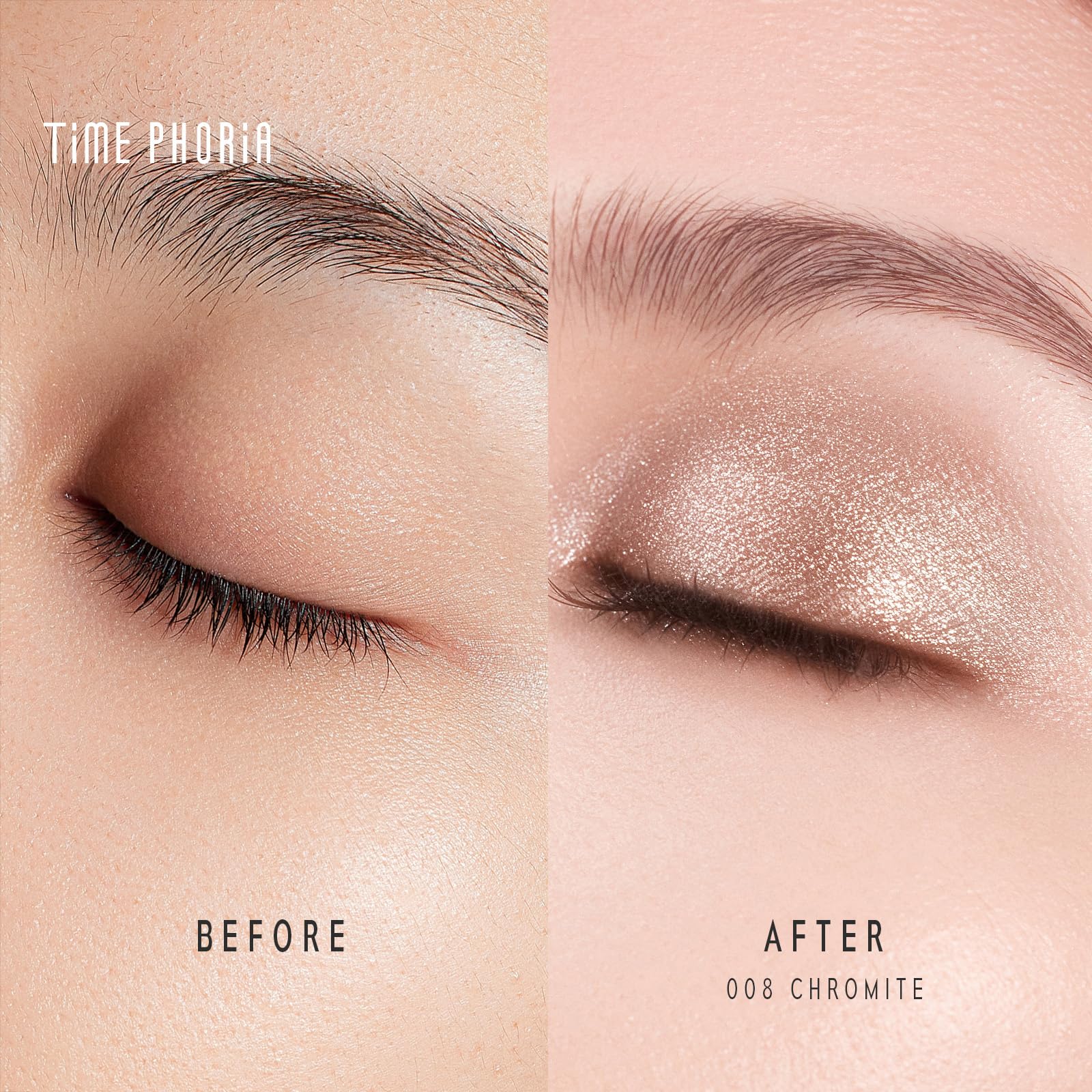TIMEPHORIA Chromite cream-to-shine texture close-up highlighting smooth glide benefit