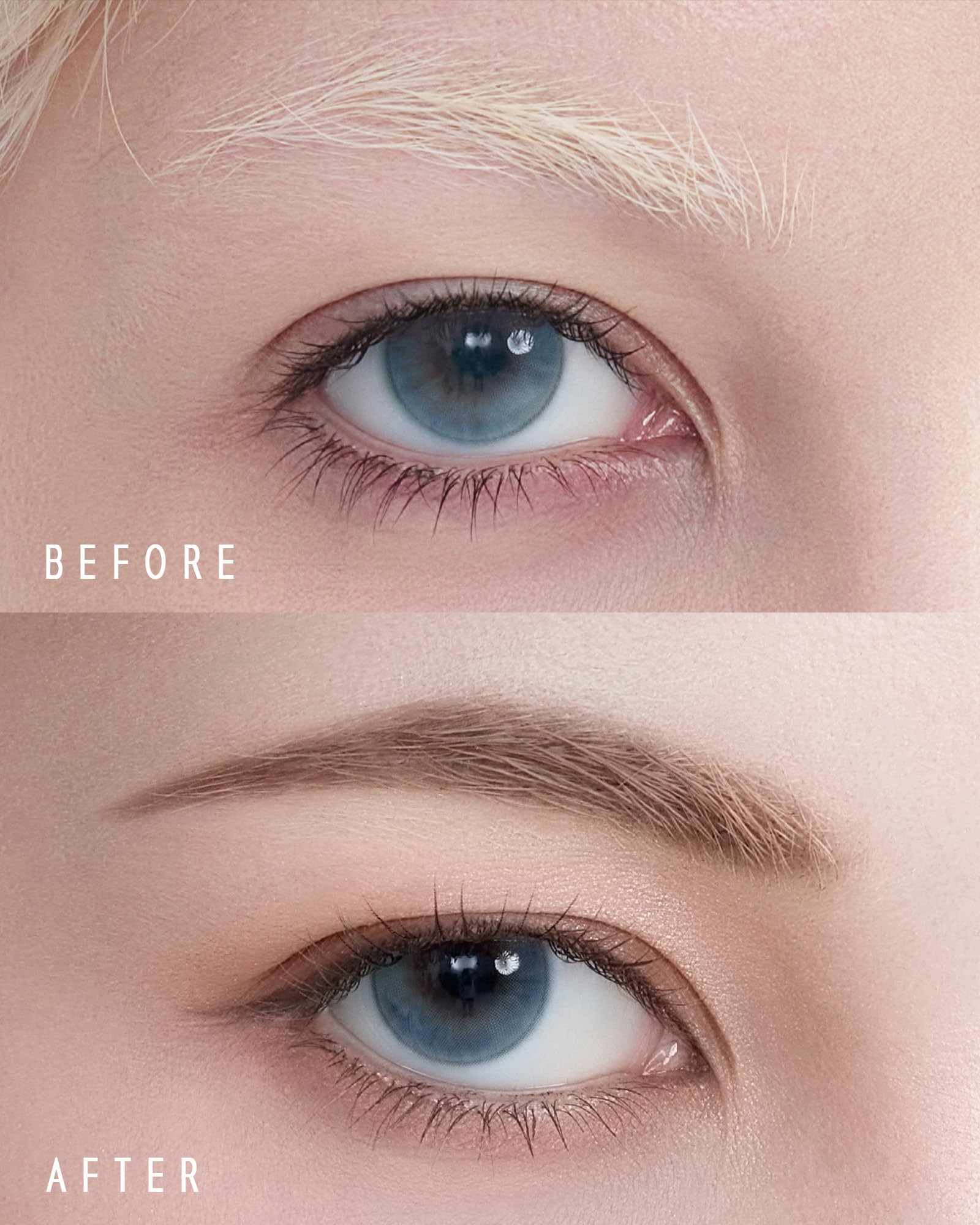 TIMEPHORIA Revela brow before and after visualizing fuller natural-looking definition