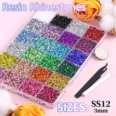 TINKRSTUFF close-up of multicolor 3mm gems highlighting bright sparkle and variety