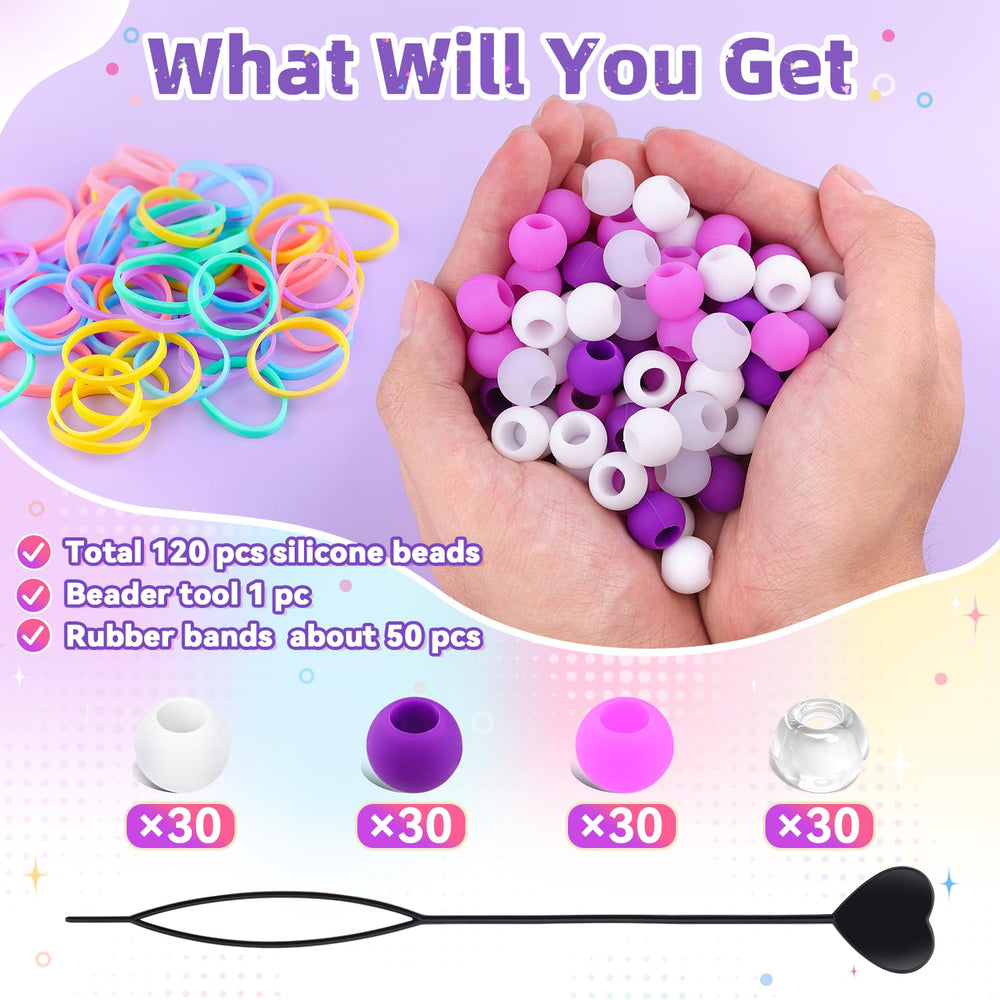 TINKRSTUFF beader and 50 elastics detail for easy threading and secure hold