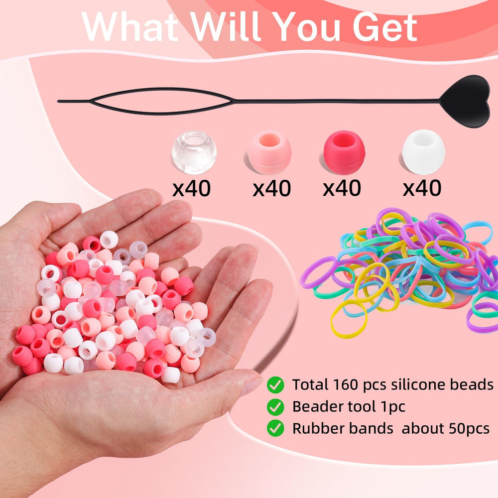 TINKRSTUFF beader tool threading a bead for fast, tangle-free styling