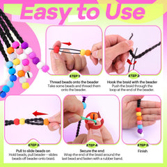 tinkrstuff beads on braid in use adding colorful accents and secure hold