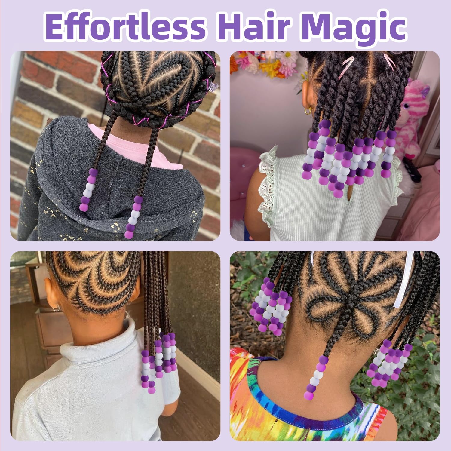 TINKRSTUFF beads sliding onto braided hair adding color and secure hold