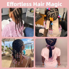 TINKRSTUFF beads decorating child's braids for playful everyday wear