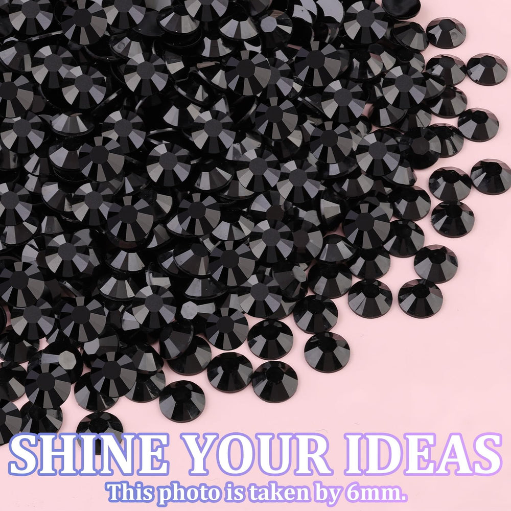 TINKRSTUFF rhinestones next to a coin showing size range and coverage planning benefit