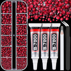 TINKRSTUFF box front showing organized dark red rhinestones and tools benefit ease