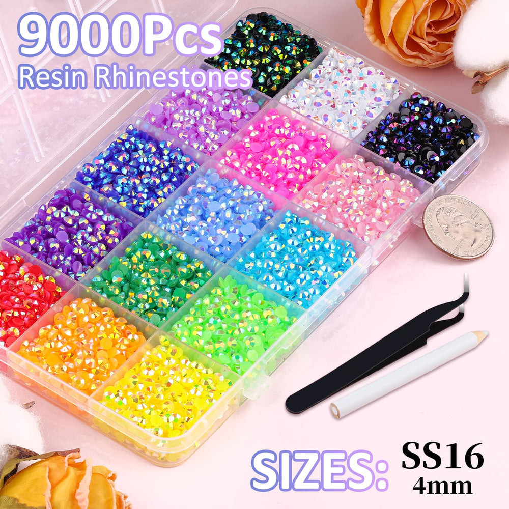 TINKRSTUFF close-up on 4mm facets showing iridescent AB coating for bright sparkle