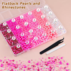 TINKRSTUFF close-up of ABS flatback pearl texture showing glossy finish and uniform shape