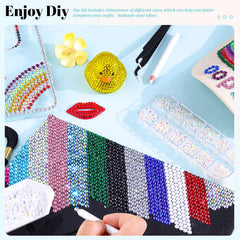 TINKRSTUFF close-up facets of transparent AB resin rhinestone highlighting sparkle