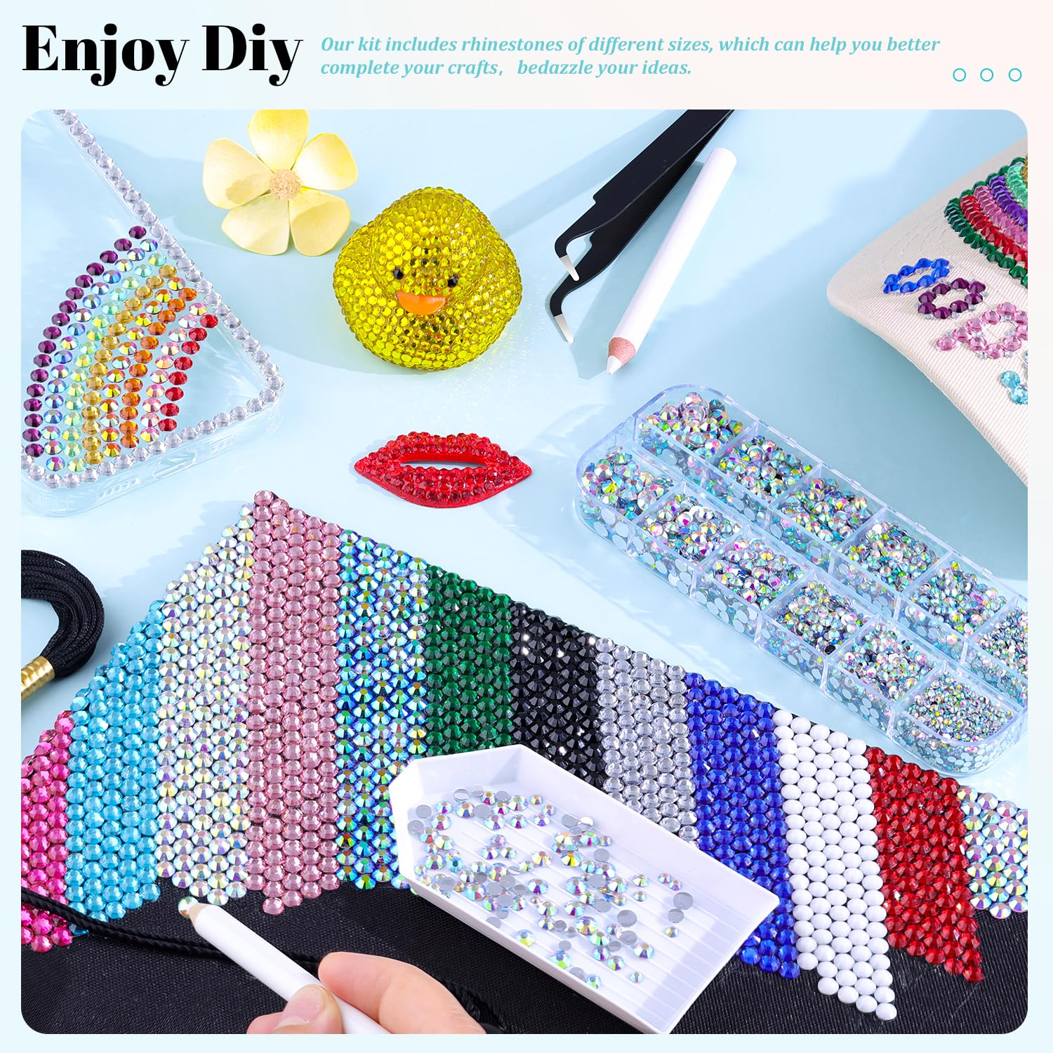 TINKRSTUFF close-up facets detail highlighting iridescent cut and durable resin sparkle