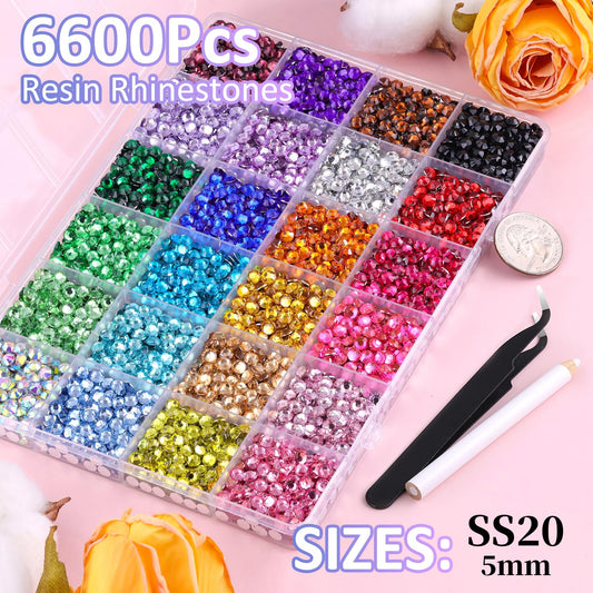 TINKRSTUFF close-up of 5mm rhinestone facets showing crisp shine and sparkle
