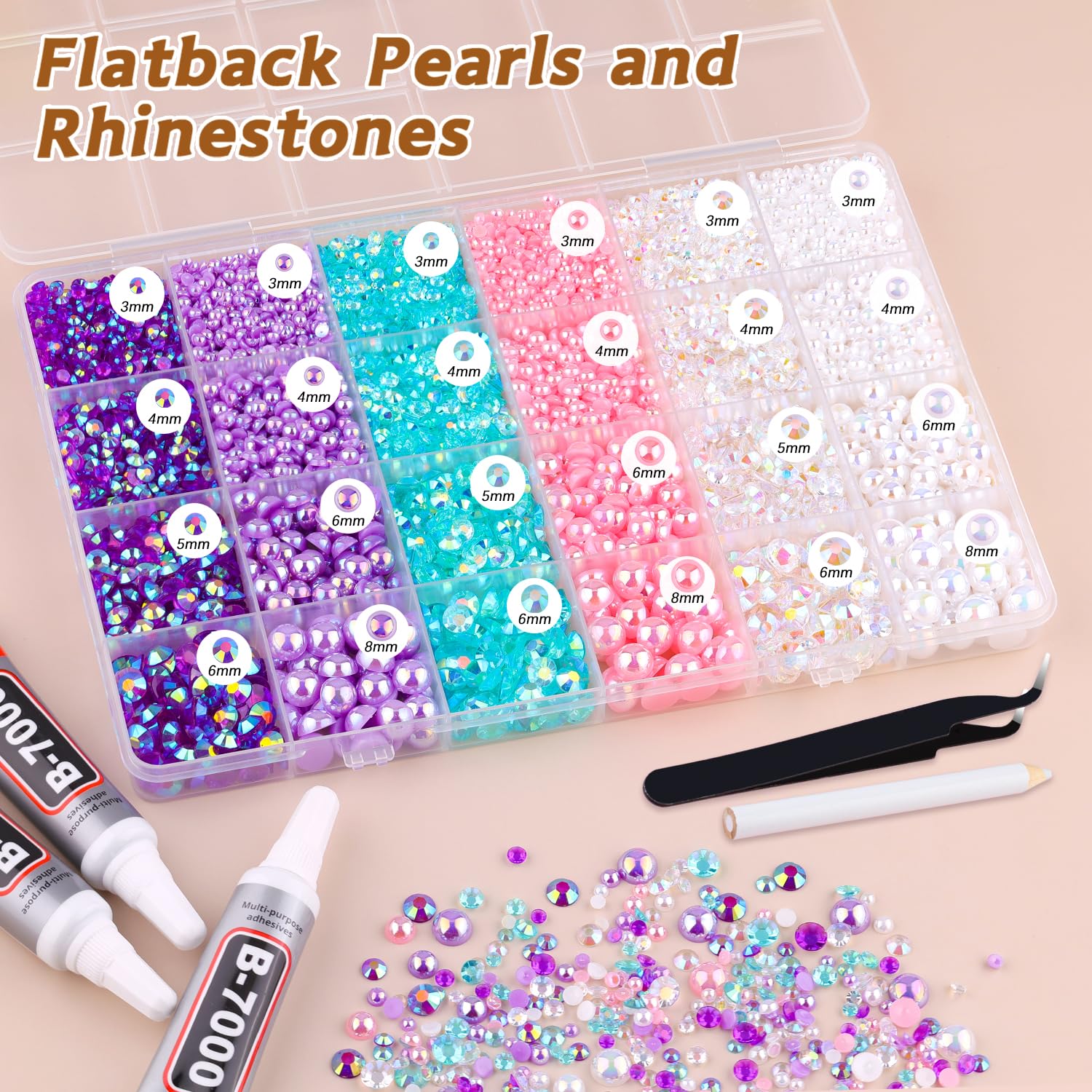 TINKRSTUFF closeup resin rhinestone AB sparkle enhancing designs