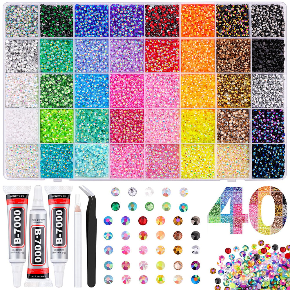TINKRSTUFF compartment box of 40 colors, organized for quick crafting use