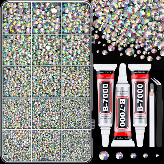 TINKRSTUFF front box layout showing 24 grid compartments and gems for organized storage