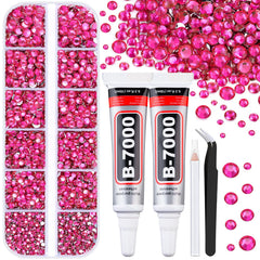 TINKRSTUFF front package showing hot pink rhinestones and included tools for convenience