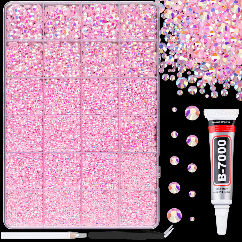 TINKRSTUFF front packaging 24-grid box showing organized rhinestone storage and convenience