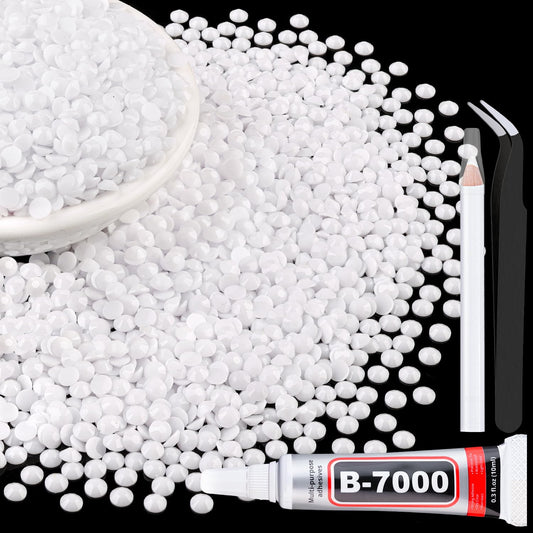 TINKRSTUFF front packaging showing 5000pc rhinestone kit and glue — bulk convenience
